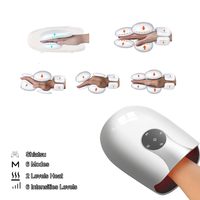 Healthpal Mini Wiederaufladbarer Elektrischer Vibrations-Fingermassagegerät mit Wärmekompression, Zeitsteuerung und Airbag-Material