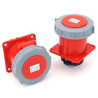 Enchufe Industrial Trifásico de Cinco Orificios, Macho/Hembra, de Latón, 335 380V~415V 3P+N+E 63A IP44
