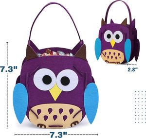 Paquete de 3 bolsas para tratar Halloween, cestas, bolsas de fieltro para Halloween, bolsas de dulces de Halloween para niños - Product Image 2