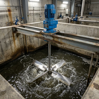 Agitateur vertical à pales en acier inoxydable et acier au carbone, automatique et industriel, pour réservoir de mélange de liquides