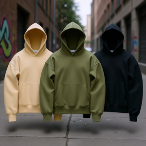 Sudaderas con Capucha Lisas para Hombre, 320 g/m², Forro Polar, Estilo Oversize, Ropa Urbana, Logotipo Personalizado, Impresión Digital, Antiencogimiento, Antipilling - Product Image 2