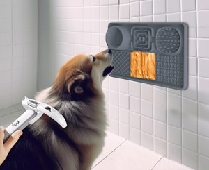 Silicone Slow Food Training Lamber Pad para Cat <span class=keywords><strong>Dog</strong></span> <span class=keywords><strong>Magic</strong></span> Food Grade Lamber Tigela Ventosa Pet Tigelas - Product Image 5