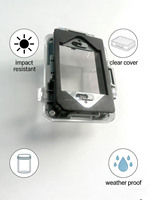 Boîtier de prise GFCI étanche IP55 à 1 poste en PVC peint avec couvercle transparent pour carte de circuit
