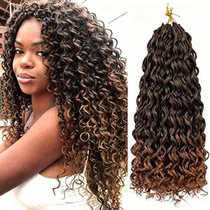 Extensiones de Cabello Sintético Mini <span class=keywords><strong>GoGo</strong></span> para Crochet, 2 Hebras en Espiral, Pequeñas y Rizadas, Pre-Enlazadas, Onduladas Estilo Boho - Product Image 1