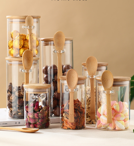 Frascos <span class=keywords><strong>de</strong></span> Vidrio Sellados al por Mayor <span class=keywords><strong>de</strong></span> 300ml-1600ml con Tapa <span class=keywords><strong>de</strong></span> Madera y Cuchara <span class=keywords><strong>para</strong></span> Salsas, Dulces, Contenedores Domésticos, Frascos <span class=keywords><strong>de</strong></span> Almacenamiento - Product Image 3