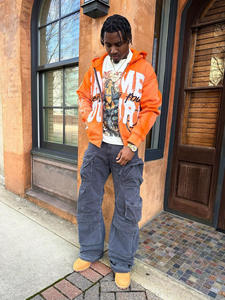 पुरुषों के लिए कस्टम डिजाइनर कपड़े ज़िप अप हुडी y2k कढ़ाई हूडी निर्माता - Product Image 3