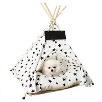 Tente chaude d'hiver pour chien et chat, lit pour animaux de compagnie amovible et lavable, utilisation en intérieur pour chiens et chatons miniatures/petits