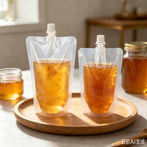 Bolsa con Boquilla para Líquidos Transparente de 5L y 2L, Material sin Olor para Envasado de Bebidas - Product Image 1