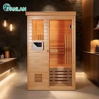 Ruang Sauna Tradisional Fanlan untuk 1-2 Orang dengan Perlengkapan Sauna untuk Area Mandi Uap Dalam Ruangan