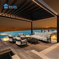 Pergola à lames orientables en aluminium Sweet Home, auvent motorisé rétractable pour extérieur, système imperméable, lames d'ombrage réglables, jardin