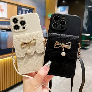 Portable bandoulière téléphone couverture arrière portefeuille en silicone étui pour téléphone portable longue bandoulière pour Huawei P30 Y9prime <span class=keywords><strong>Honor50</strong></span> Nova11I Y91 - Product Image 3