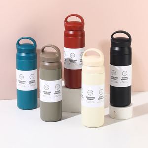 Bouteille d'eau isotherme à double paroi en acier inoxydable avec couvercle manuel, stock restant à prix réduit, en métal, type flasque sous vide, avec intérieur en verre - Product Image 5