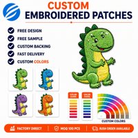 Écussons brodés faits main sur mesure, logo personnalisé, fleurs en PVC thermocollantes pour vêtements, casquettes, sacs à dos, articles souvenirs