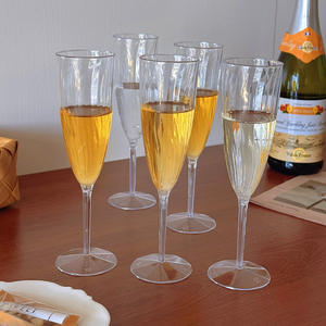 现代一次性优雅香槟酒杯硬塑料PS OEM派对和婚礼酒笛 - Product Image 1