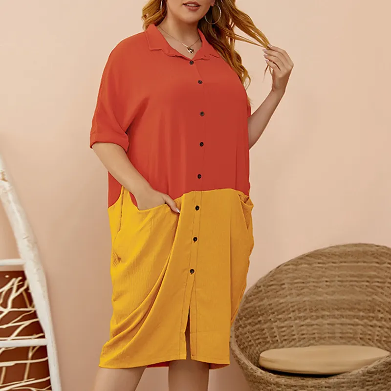 Custom womans clothing European and America Plus Size Womens, Casual Dresses size women plus size dress/