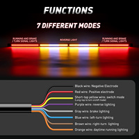 Barre lumineuse LED stroboscopique de sécurité tout-terrain avec feux de freinage, de marche arrière et de clignotants pour UTV, ATV, X3, SXS, camions