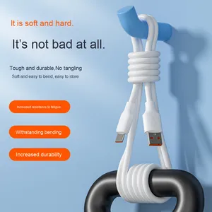 Bán buôn 2M Trắng dòng duy nhất Python nhanh sạc cáp dữ liệu siêu 120W nhanh sạc sản xuất trực tiếp - Product Image 2