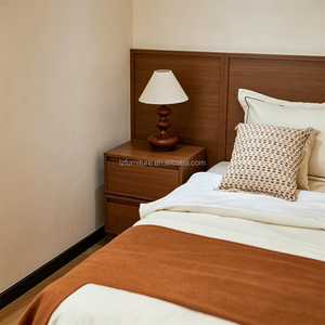 Modern Wooden Bedroom Furniture Set With King Size Bed Nightstand Wardrobe Storage Cabinet <b>Sofa</b> Chair & <b>Side</b> <b>Table</b> for Apartment - Product Image 3