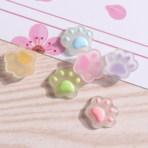 Cartoon Glow-in-the-dark <strong>Cat</strong> Scratch Doll Cream Glue Material Diy Jewelry Phone case Resin Crafts Charms MINI <strong>Figurines</strong> - Product Image 1