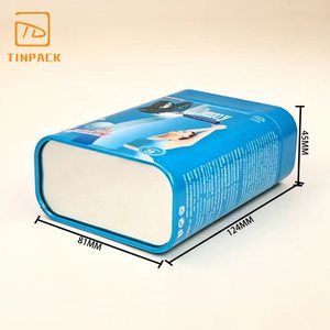 Boîte en étain rectangulaire personnalisée de qualité alimentaire pour le stockage de capsules, de pilules et de vitamines - Product Image 1