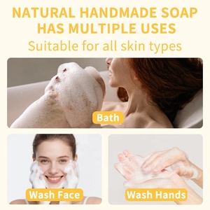 カスタマイズされたスキンホワイトニングボディソープビタミンCローズ美容手作り石鹸サプライヤー石鹸ローズフラワー - Product Image 4