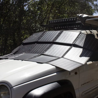Panneau solaire portable Sunfield pliable, étanche, 250W, 12V, 20% d'efficacité, cellules monocristallines noires, pour camping, voiture électrique