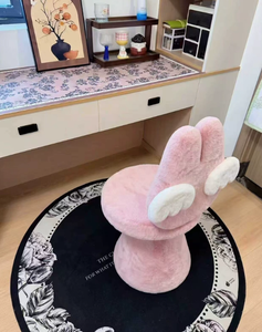 Fauteuil d'appoint en peluche blanc pour enfants, chaise de lecture douce pour chambre et salon - Product Image 5