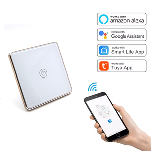 Thông minh chuyển đổi chuyển đổi màu đen Anh LED màn hình cảm ứng tường ánh sáng Thiết bị chuyển mạch và ổ cắm EU - Product Image 2