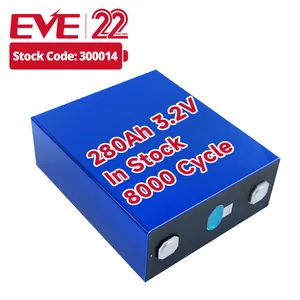 Eve Lf 280K Groothandel Lifepo4 Batterij 3.2V 280ah Hybride Omvormer Systeem Bms Lithium Ion Lifepo4 Batterij