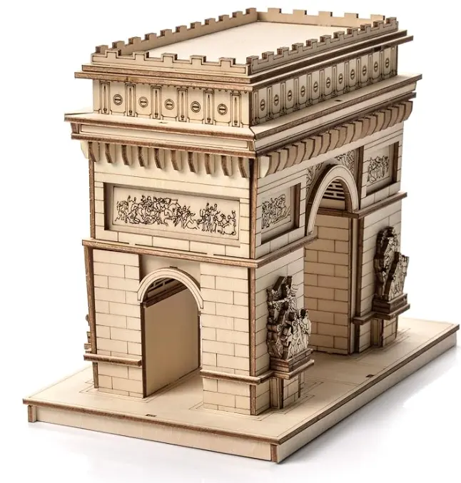 2024 nuova popolarità prodotti di vendita a caldo 3d in legno Arc De Triomphe modello esercizio Mindfulness 3D puzzle