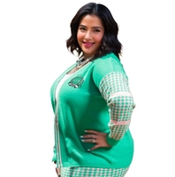 Vente en gros de jupes en tricot pour femmes de haute qualité 100% coton, motif pied-de-poule, ensemble ZP Org. Logo brodé de la sororité B, lettres grecques
