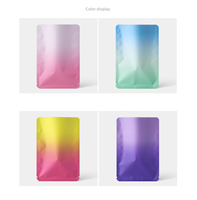 Sacs en mylar colorés dégradés personnalisés pochette plate thermoscellée à 3 côtés en feuille d'aluminium sacs d'emballage de cadeaux vides à l'aveugle