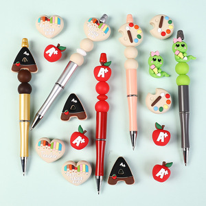 Wholesale 3D Food Grade BPA Free <b>Silicone</b> Focal <b>Beads</b> for DIY Jewelry Teachers' Day Focals Teething <b>Beads</b> for Beadable Pen - Product Image 4