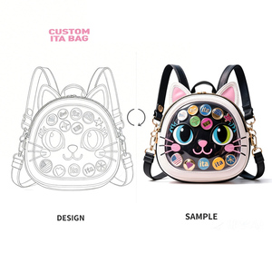 Mochila de mujer estilo anime con diseño de oso negro de dibujos animados, transparente, con cabeza linda, inspirada en Ita Bag, personalizada OEM con bajo MOQ - Product Image 5