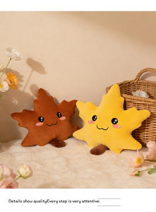 Fabrikneues superweiches Blatt-Plüschtier: Ahorn-, Ginkgo- und Pomelo-Blatt-Kissen für Heimdekoration – OEM/ODM-Blattkissen - Product Image 5