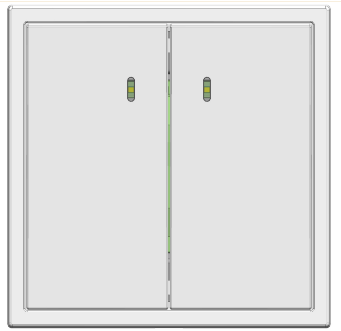 Interruptor de placa de 2 vías y 2 grupos con luz LED