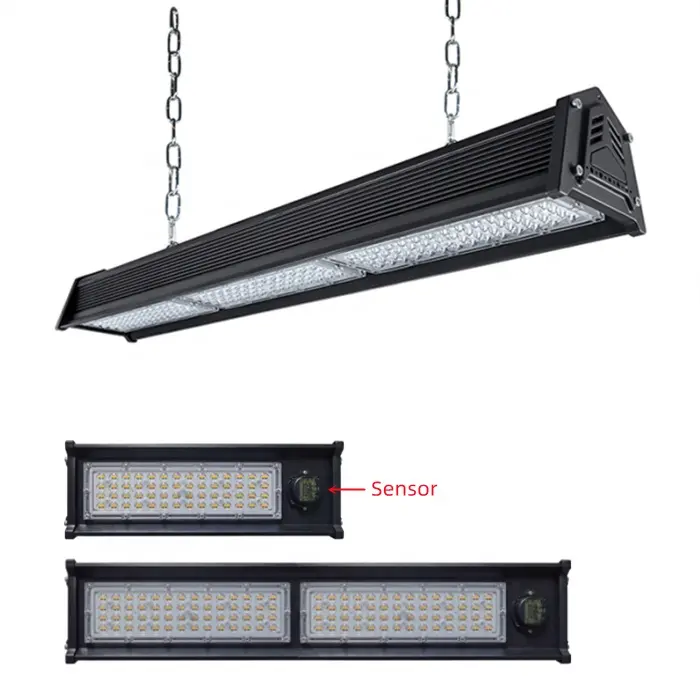 Indoor Outdoor Ip65 Magazijn Lineaire High Bay Led Verlichting 50W 100W 150W 200W Hangende Beugel Mount Lineair Licht