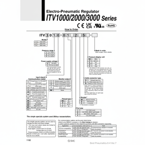 Régulateur de pression électro-pneumatique SMC Pneumatics ITV2051-212N - Product Image 1