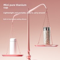 Bouteille d'eau isotherme DILLER de luxe en titane pur à double paroi, grande capacité, style professionnel, gobelet santé