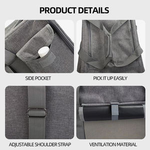 Toptan taşınabilir açık nefes ayrılabilir arabası köpek kedi taşıyıcı çanta ile tekerlekler - Product Image 3