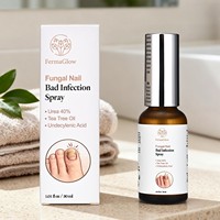 Spray antifongique pour ongles à l'urée 40%, à l'huile d'arbre à thé et à l'acide undécylénique, pour les ongles gercés, la décoloration et la réparation des pieds (Marque Privée)