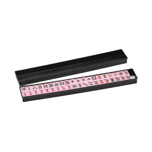 Boîte de rangement noire haut de gamme à ouverture supérieure sans couvercle, ajustement parfait pour 166 tuiles de mahjong américaines de 30 mm, organisateur robuste et portable - Product Image 1