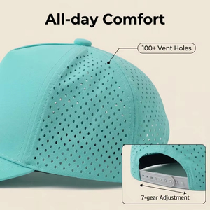 Quick-drying Solid Color Hole Short-brim Truck <b>Hat</b> Men Women Couples 5-Panel <b>Light</b> Board Simple Thin Baseball Cap - Product Image 3