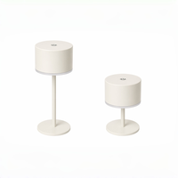 Lampe de bureau LED 2-en-1 de haute qualité, style simple, à piles, décorative, à intensité tactile, sans fil, rechargeable, petite lampe de bureau