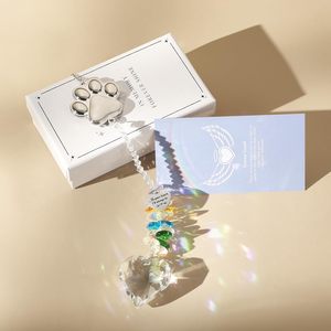 Attrape-soleil personnalisé <span class=keywords><strong>en</strong></span> cristal <span class=keywords><strong>en</strong></span> forme de cœur avec ailes d'ange, cadeau commémoratif pour animaux de compagnie, ornement suspendu créateur d'<span class=keywords><strong>arc</strong></span>-<span class=keywords><strong>en</strong></span>-<span class=keywords><strong>ciel</strong></span> - Product Image 4