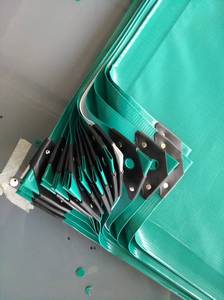 Bâche de camion personnalisée imperméable et ignifuge, en PVC solide blanc, rouleau de bâche <span class=keywords><strong>avec</strong></span> œillets - Product Image 3