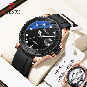Nouvelle montre mécanique automatique <span class=keywords><strong>Dawn</strong></span> pour homme, calendrier, luminescente, étanche, bracelet en silicone fantôme, tendance - Product Image 2