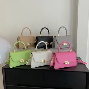 Модная сумка в стиле ретро, новая модная сумка, простая повседневная однотонная сумка из 2024 кожи, роскошные сумки для женщин