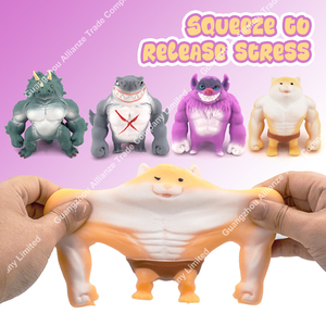 Jouets créatifs en caoutchouc TPR anti-chute, anti-stress, à déformation par extrusion, 4 monstres, remplis de sable - Product Image 6