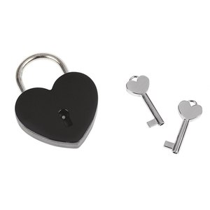 Cadenas de sécurité Black Heart étanche en alliage de zinc, à clé et à combinaison numérique pour enclos sécurisés - Product Image 1